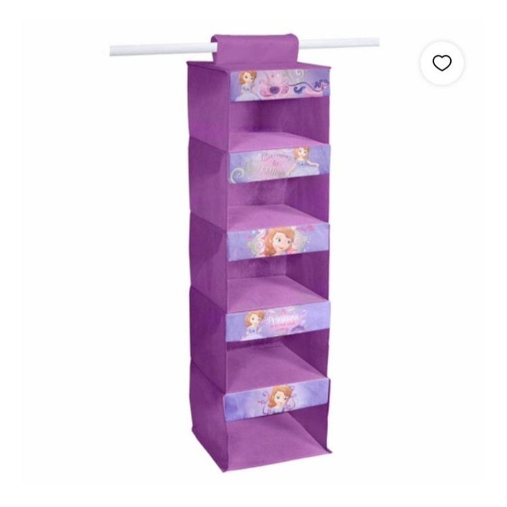 Disney Sofia the First 5-Shelf Hanging Organizer, Purple (k11)